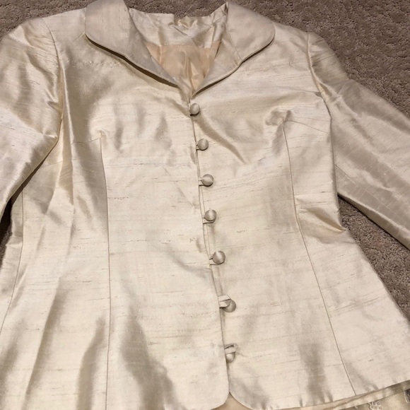 Paule VASSEUR silk Designer dress suit - Picture 5 of 7